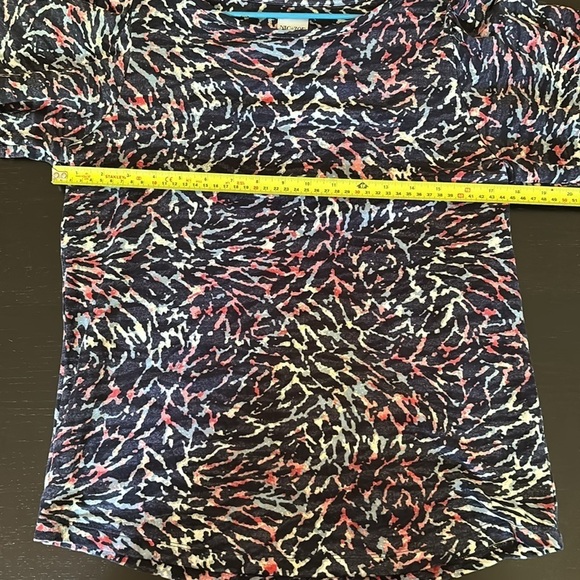 NIC+ZOE puff long sleeve Glowing Sunset 2023 print rayon pullover top size S - Picture 7 of 12